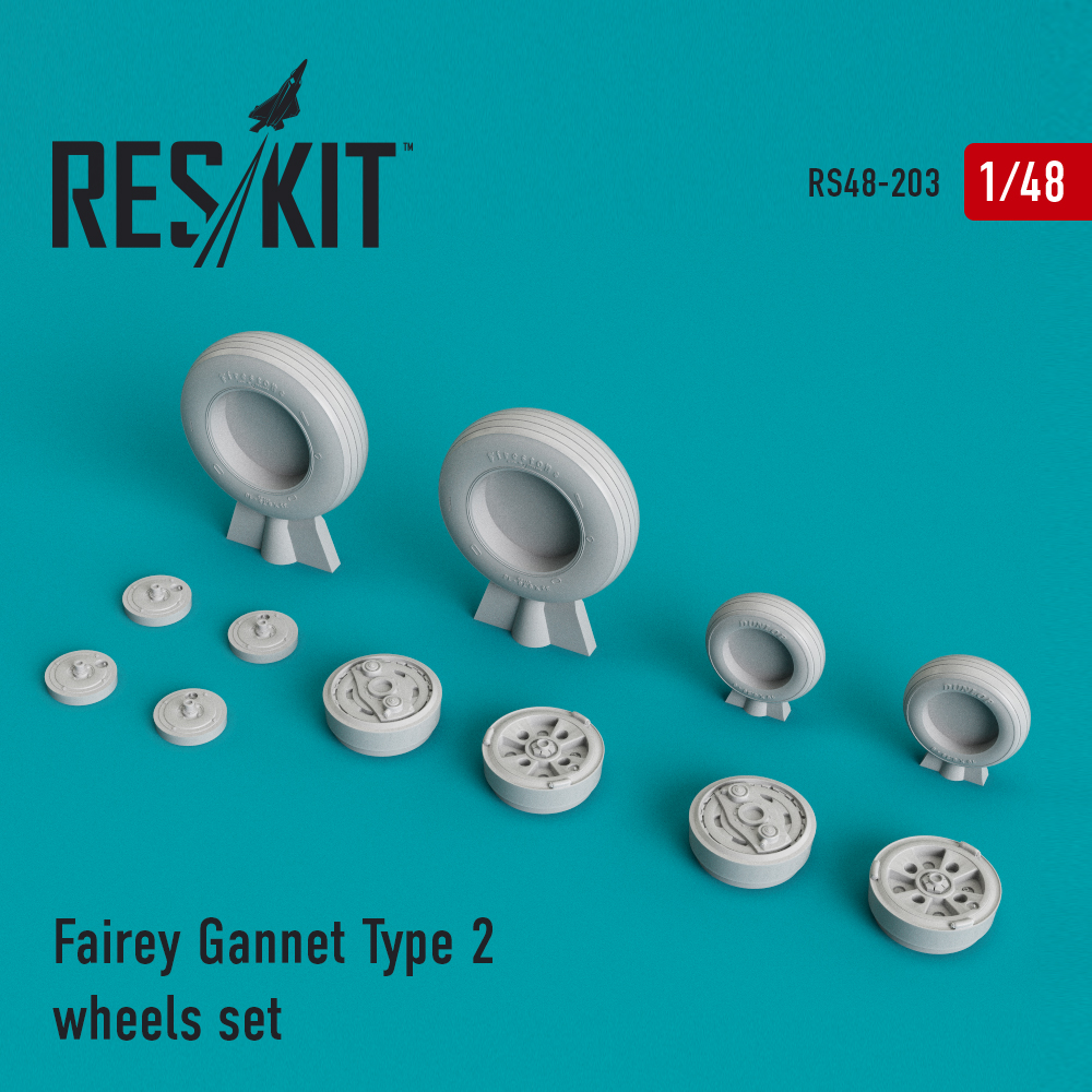 1/48 Fairey Gannet Type 2 wheels set for Classic Airframes